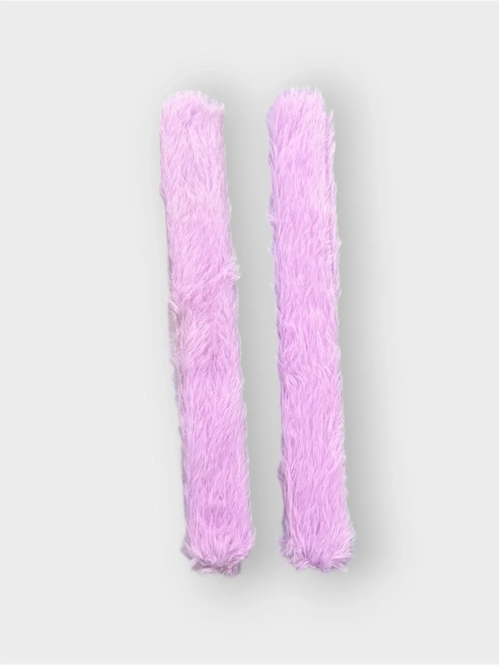 Purple Plush Strap Snap Bracelet - Fuzzy Pigtails Hair Accessory, Vintage Y2K